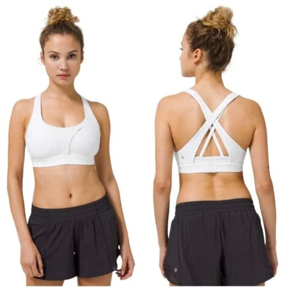 Lululemon White Stash It All Sports Bra - Picture 1 of 1